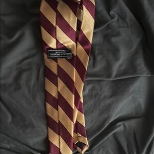 Giorgio Armani Gold and Red Silk Tie